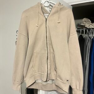 Pull&Bear Light Tan Zip-Up